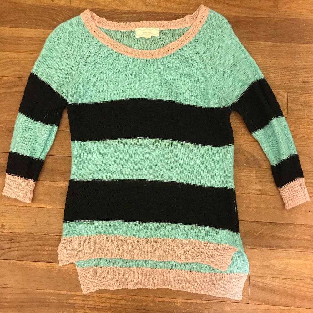 Striped knit sweater
